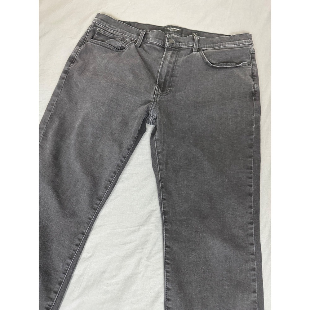 Lucky Brand 121 Slim Straight Jeans Mens 36x30 (37x29) Faded Black Stretch - Picture 11 of 16